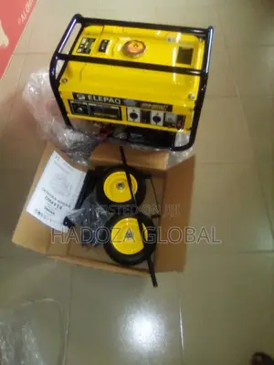 Elepaq 5kva Generator With Tyre Battery Key and Handle