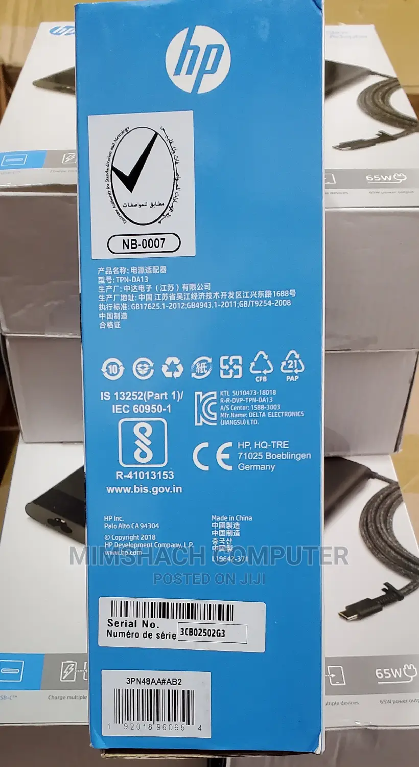Hp 65wh Type-C Charger With Usb-a Charging Port