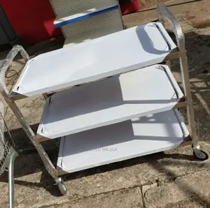 Food Serving Trolley Stainless