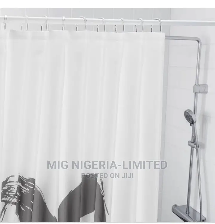 White Adjustable Shower Curtain Pole