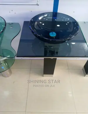 Black Dining Glass Basin