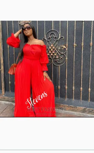 Quality Red Palazzo Jumpsuit
