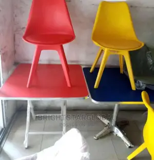 Plastic Chair With Wooden Leg