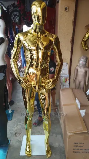 Big Breast Rose Gold Chrome Female Display Mannequins