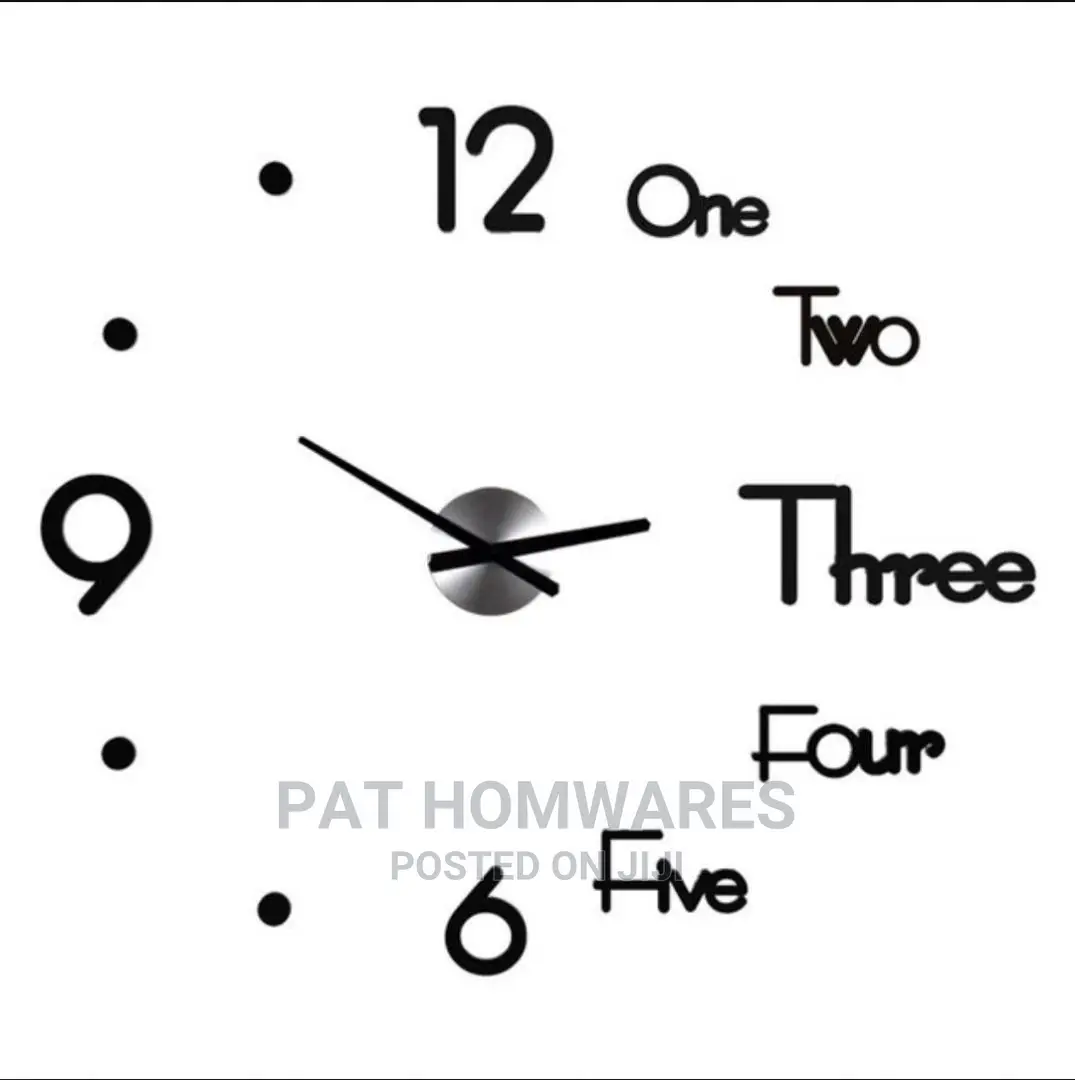 DIY Clock Acrylic Digital Wall Clock 3D