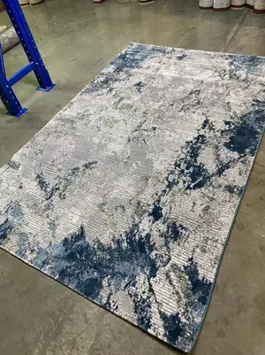 Navy Blue And Sky Blue Color Center Rugs