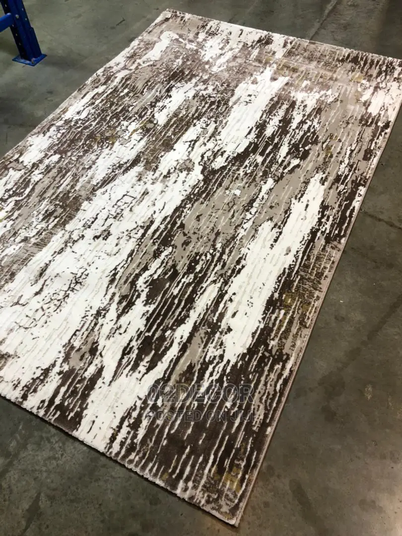Brown Strip Design Center Rugs (5/7 and 7/10)