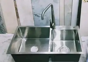 England Handmade Kitchen Sink (Double Bowl Satin) | Karly Homes LTD