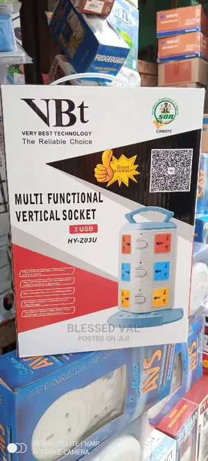 Vbt Multi Functional Vertical Socket Extension With 3usb