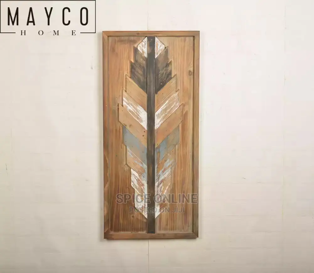 Leaf Design Antique Wooden Wall Decoration