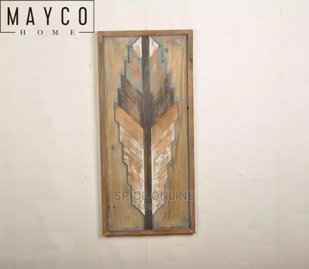Leaf Design Antique Wooden Wall Decoration