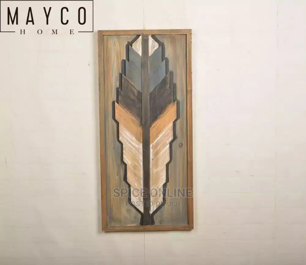 Leaf Design Antique Wooden Wall Decoration