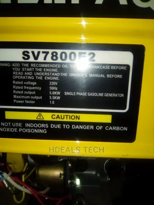 Elepaq Sv7800 5kva Automatic Gen With Tyre, Key and Handle