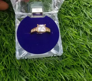 Gold Steel Engagement Proposal Ring