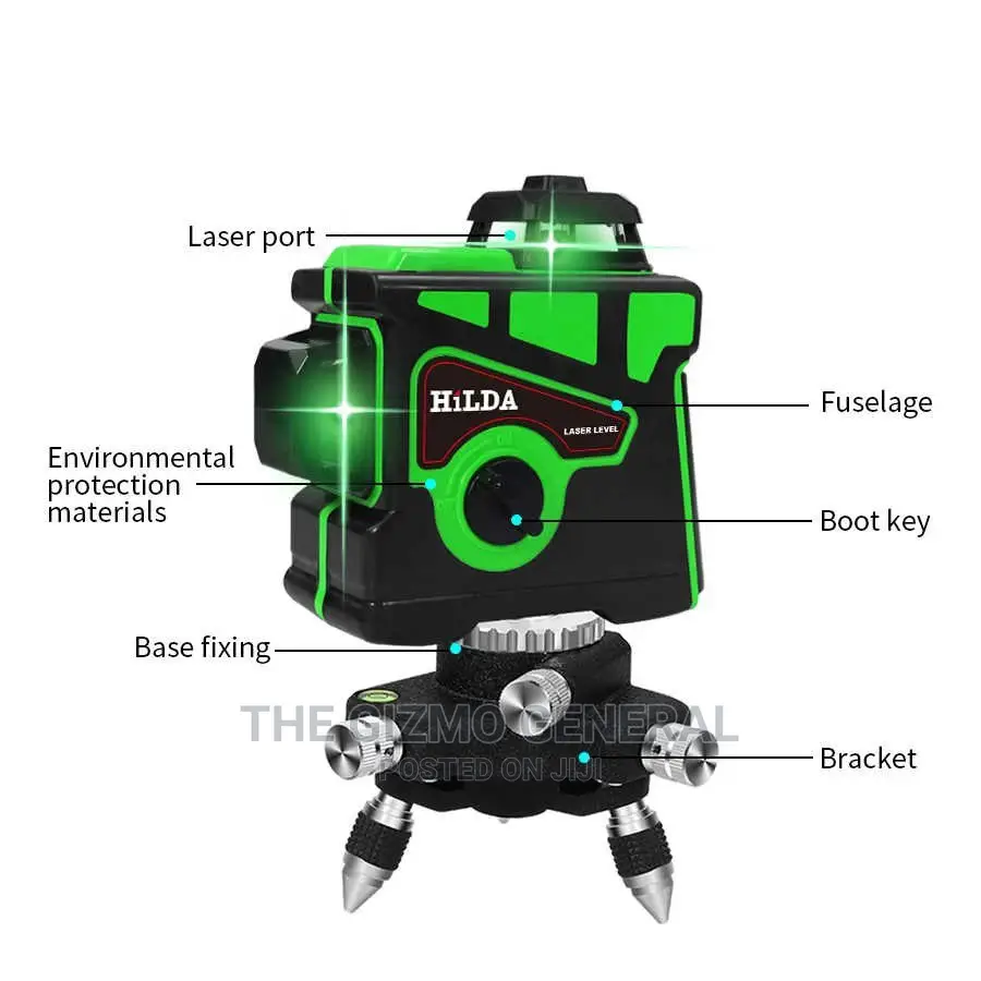 12 Lines 3D Green Laser Level Self-Leveling 360 Horizontal