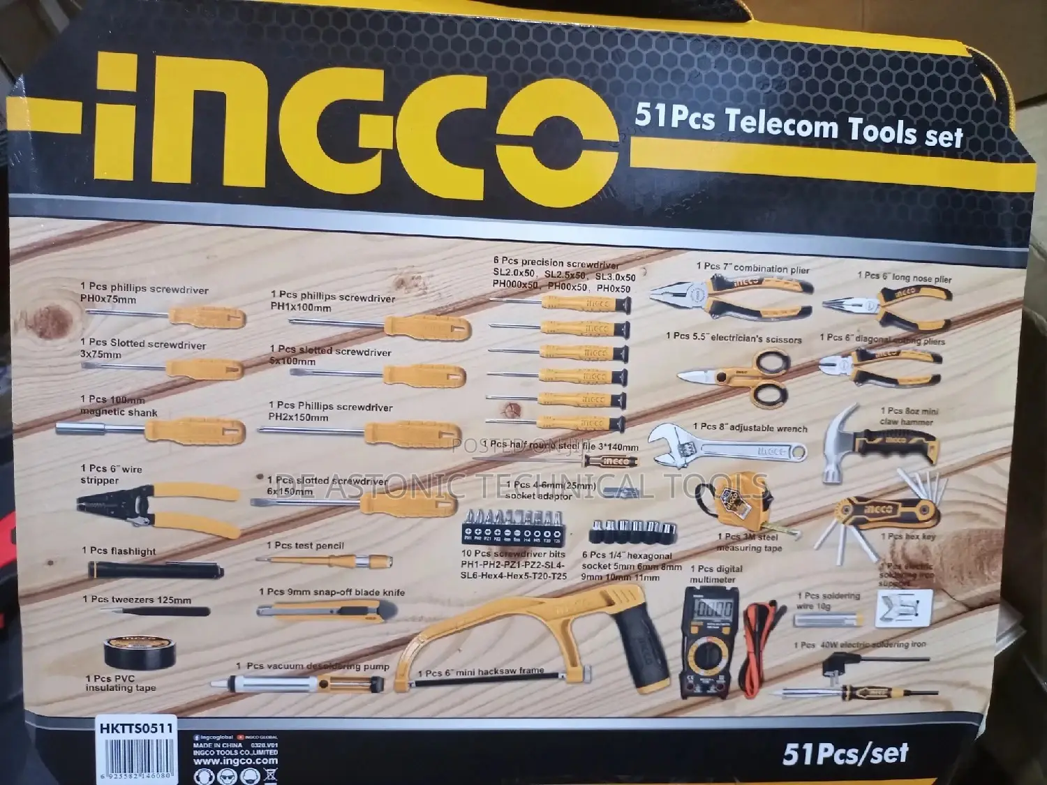 Ingco 51 PCS Telecom Tools Set
