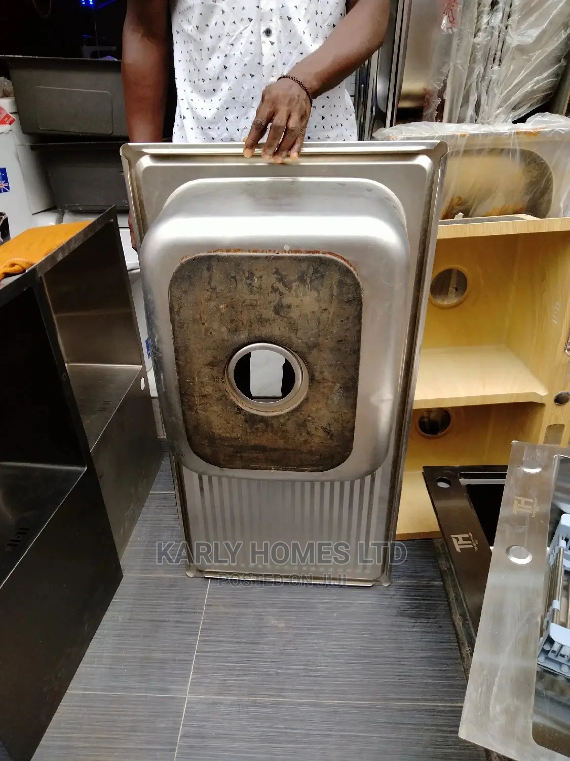 Single Single 3inchs Kitchen Cabinet Sink