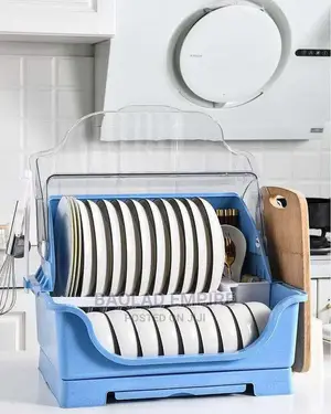 Dish Rack With Cover and Drainer