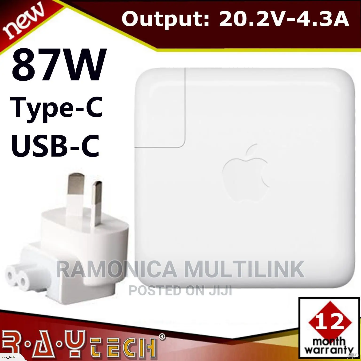 Apple Macbook 87W Type C Power Adapter
