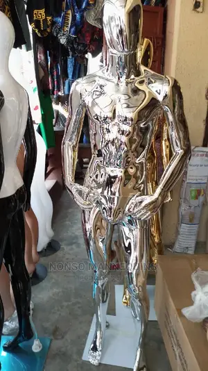Silver Chrome Male Full Body Display Mannequins