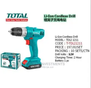 Total Lithium Ion Cordless Drill 12v