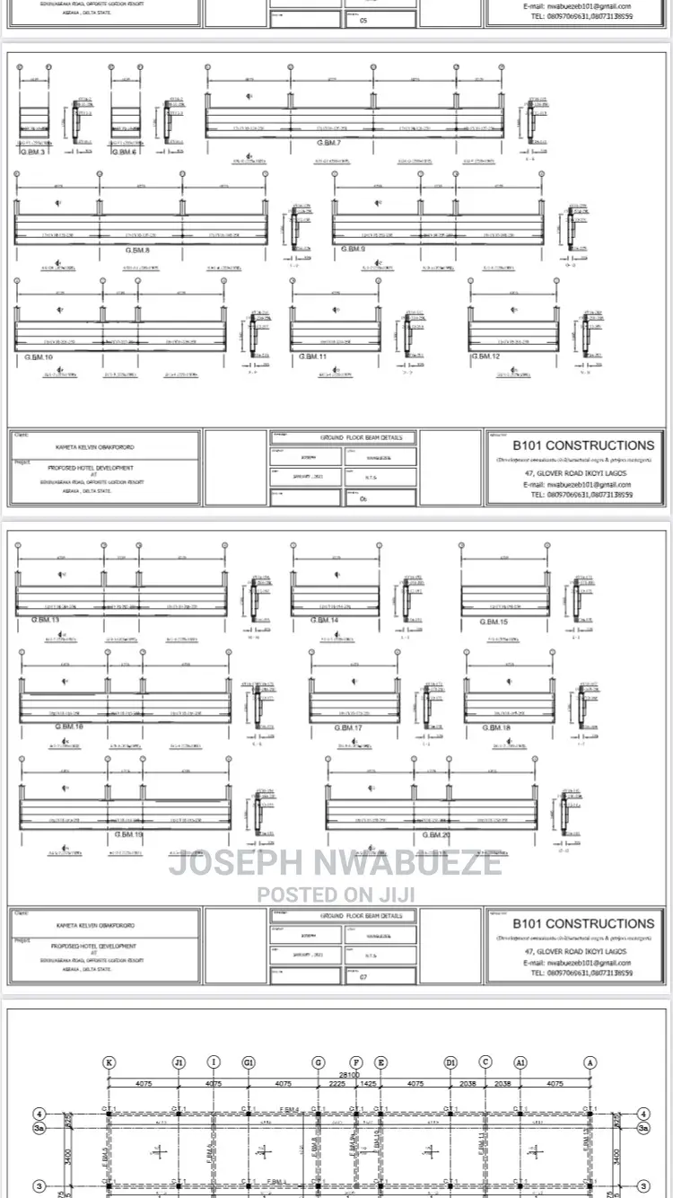 Structural Engineering Drawings Calculation Sheet.