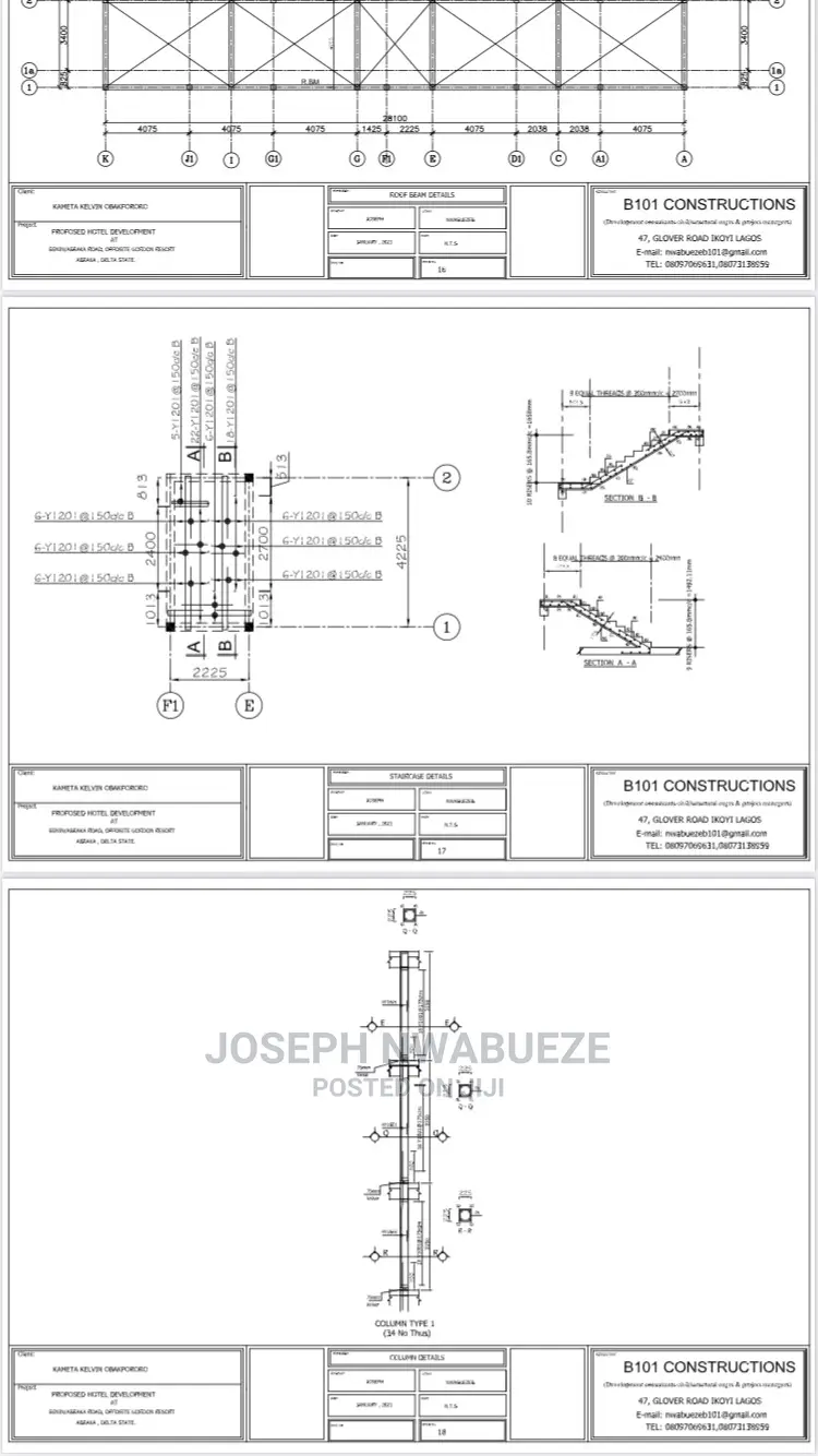 Structural Engineering Drawings Calculation Sheet.
