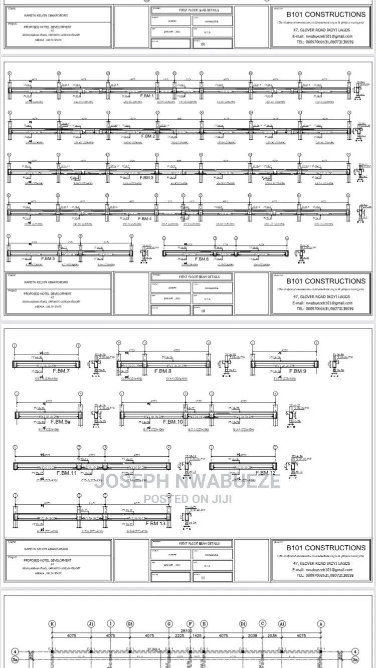 Structural Engineering Drawings Calculation Sheet.