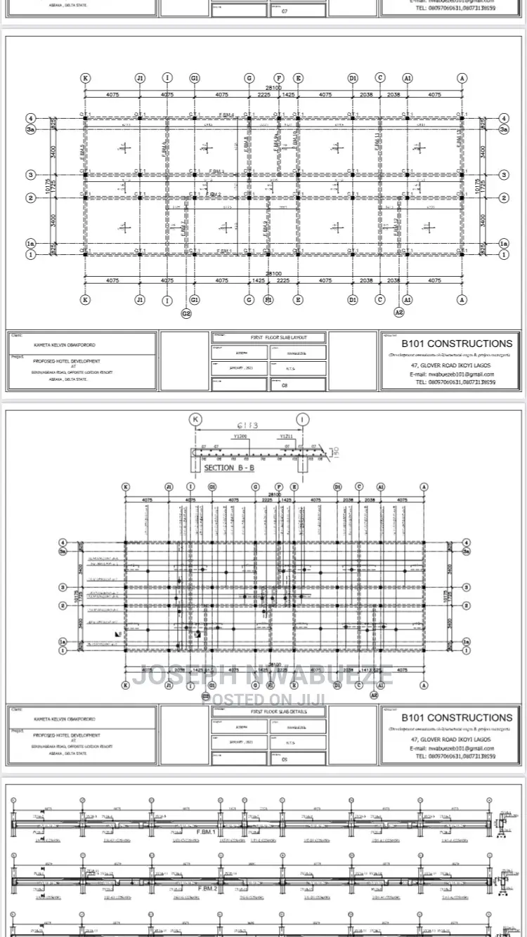 Structural Engineering Drawings Calculation Sheet.