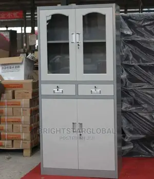 Metal Filling Cabinet With Glass