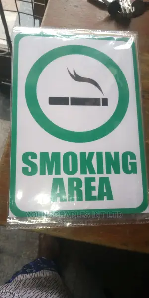 Smoking Area Signage.