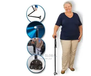 Dependable Walking Stick Trusty Cane With Built-in Light