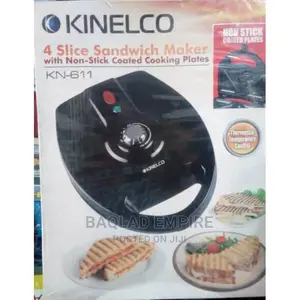 Kinelco 4 Slice Bread Toaster / Sandwich Maker - (Black