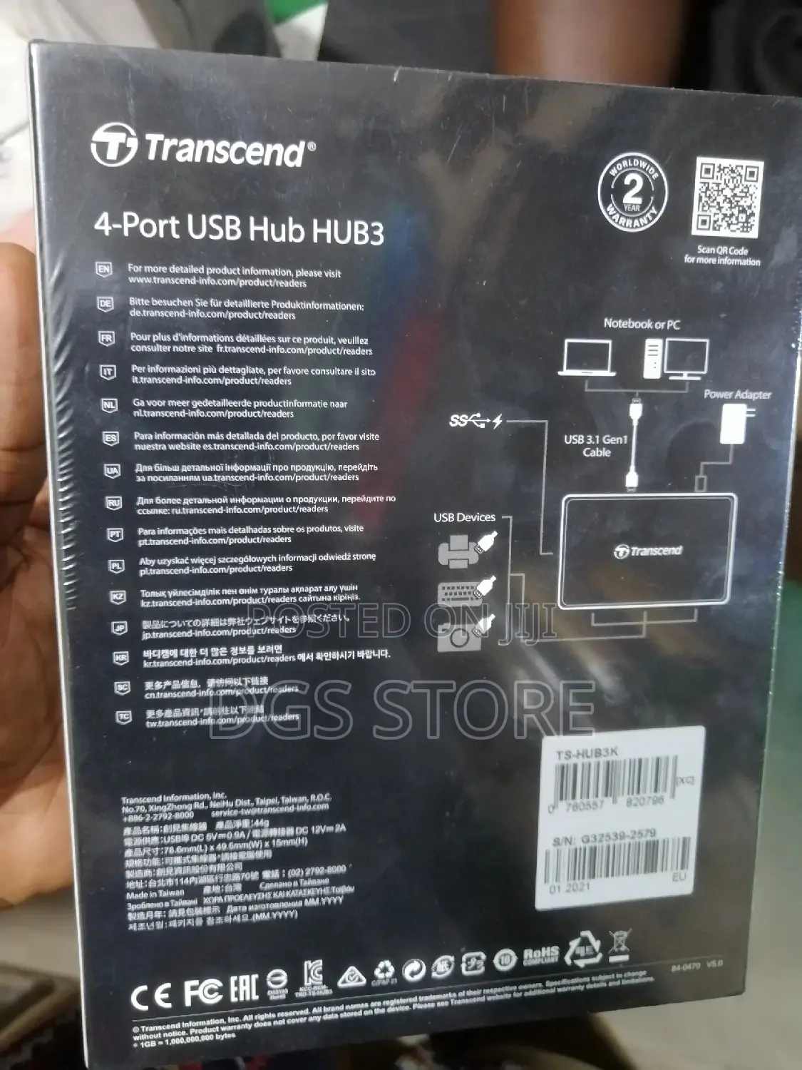 Transcend 4-Port Usb Hub Hub3