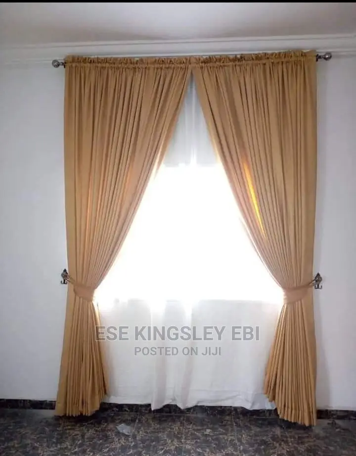 Gold, Uk's Standard Curtain Ready for Installation
