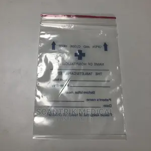 1 Pack of Transparent Zipper Medicine Pills Bag