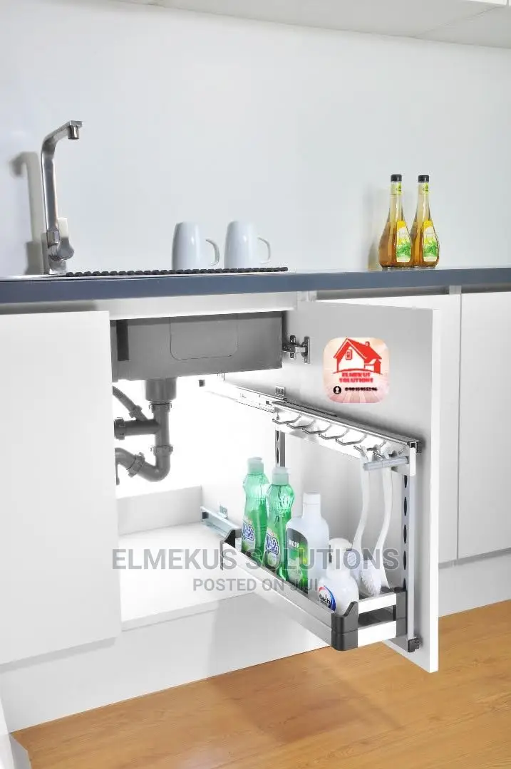 Kitchen Undersink Detergent Rack (Stainless)