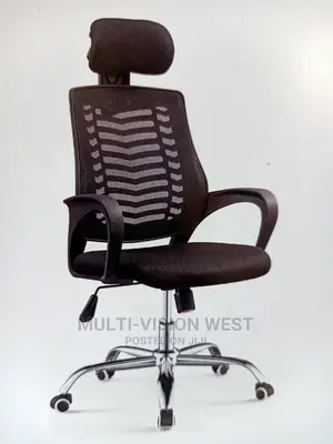 Mesh Swivel Chair With Headrest
