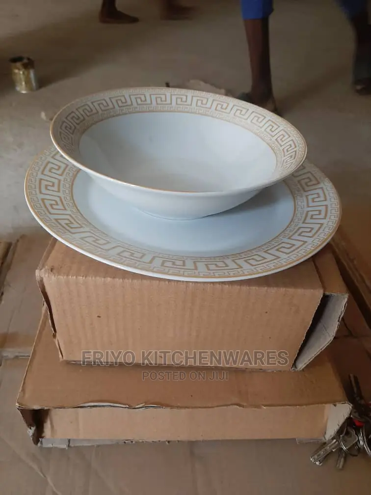 2 PCS Original Versace White/Gold Plate