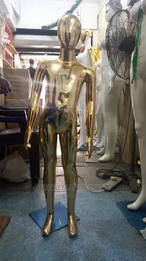 Age 6 To 12 Years Kids Gold Chrome Display Mannequins