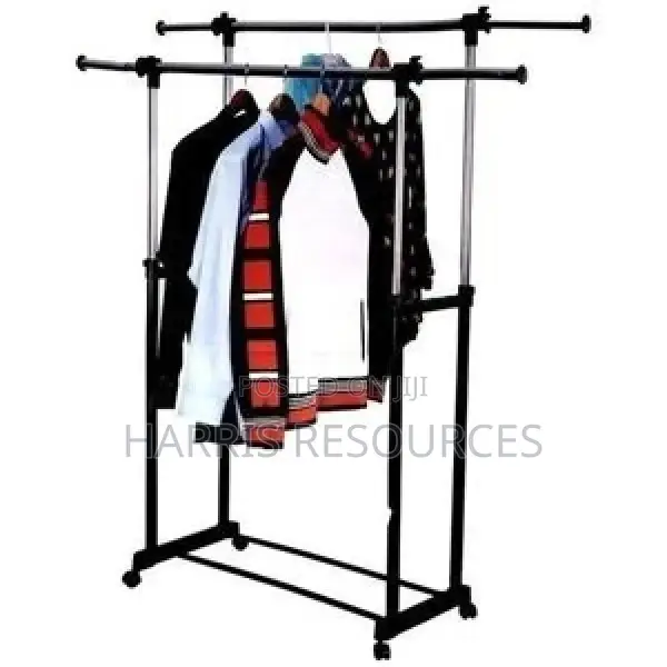Double Clothes Hanger Wardrobe Clothes Organiser Rack