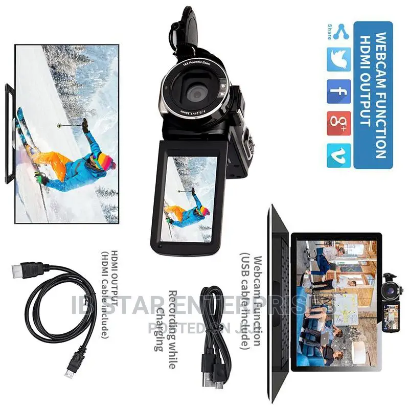 Wifi HD DV Digital Camera External Microphone Wide-Angle Len