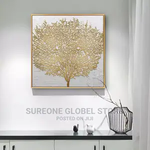 Style Golden Rich Tree Artwork With Quality Frame
