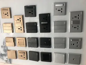 Switch Socket All Sizes Silver and Gold Back