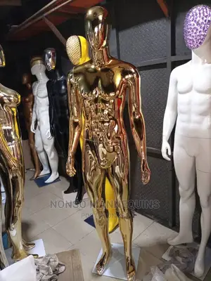 Gold Male Display Chrome Mannequins