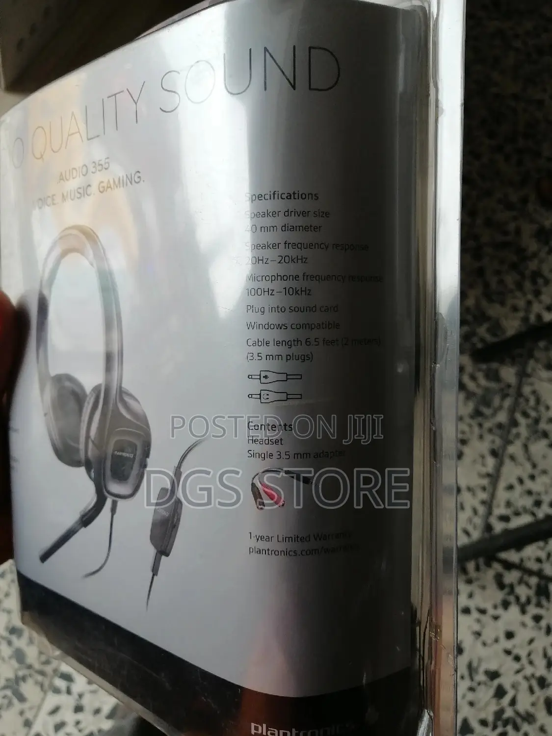 Plantronics Studio Quality Sound Audio 355 Wired