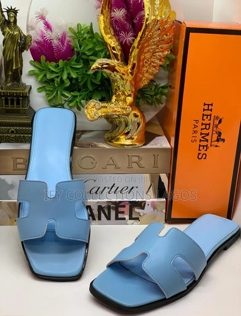 HERMES Designers Luxury Slippers.