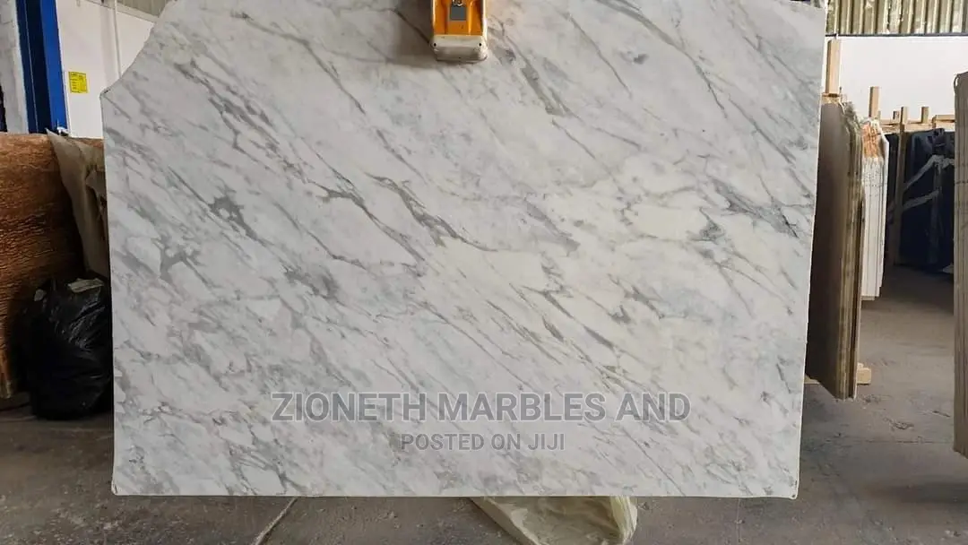 White Cararah Marble Slab