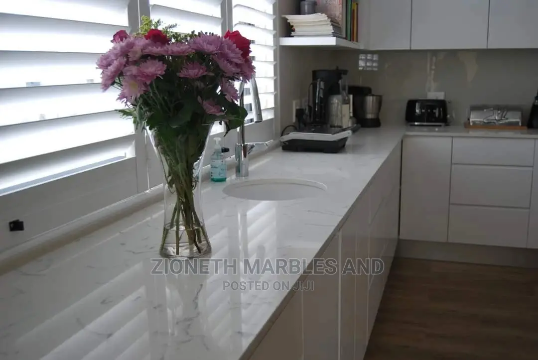 White Carara Marble Slab