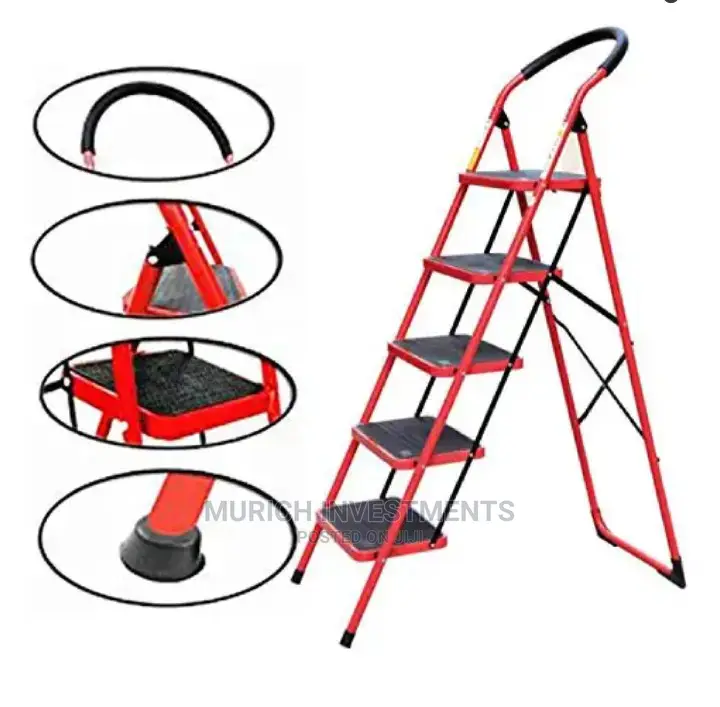 Iron Folding 5 Step Ladder